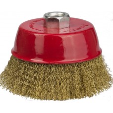 Щетка-крацовка чашечная для УШМ 60 мм, витая стальная латунированная проволока 0.3 мм STAYER Professional 35125-060_z01