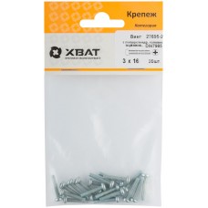 Винт с полуцилиндрич. головкой с полной резьбой оцинков. DIN 7985 3х16 20 шт.(фасовка) (27695-2)