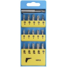 Биты набор 15 шт. CrV, 25 мм+ адаптор (57632)