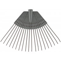 Грабли веерные пластинчатые (пластмассовая основа),20 зубьев, 310х450 мм, без черенка (76941)