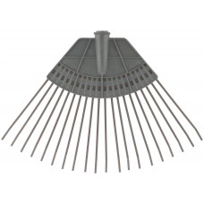 Грабли веерные пластинчатые (пластмассовая основа),20 зубьев, 310х450 мм, без черенка (76941)