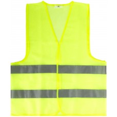 Жилет сигнальный желтый, 2 горизонтальные полосы, 60 гр., размер XL (12122М)