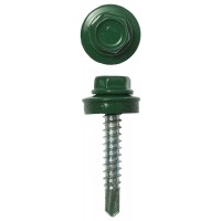 Саморез кровельный 29 х 4.8 мм, RAL 6002 зелёный лист, 400 шт Профессионал СКД ЗУБР 4-300315-48-029-6002