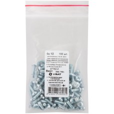 Винт с полуцилиндрич. головкой с полной резьбой оцинков. DIN 7985 4х12 100 шт Фасовка (27702-0)