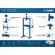 Пресс гидравлический 10 т с гидронасосом и манометром ЗУБР ПГН-10 Профессионал 43072-10