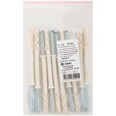 Дюбель-гвоздь нейлоновый с потайной манжетой LYT UK KP 6 х 80, 10 шт Фасовка (24634-0)