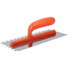 Гладилка нержавеющая с пластик.ручкой, 280х130 мм зубчатая 10х10 мм (05170)