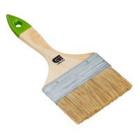 Кисть плоская 100 мм, натуральная щетина, деревянная ручка Сибртех (82266)