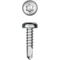 Саморез нержавеющий 13?3.5 мм DS-P А2 сверло полукруглая головка ТХ15 1000 шт KRAFTOOL 300931-35-013