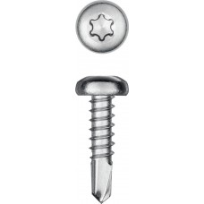 Саморез нержавеющий 13?3.5 мм DS-P А2 сверло полукруглая головка ТХ15 1000 шт KRAFTOOL 300931-35-013