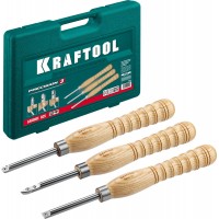 Набор ручных резцов по дереву Precision-3, 3 предм. KRAFTOOL 18369