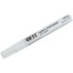 Маркер строительный с жидким красящим составом, алюминиевый корпус, белый (04351)