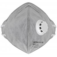 Полумаска фильтрующая, FFP1, складная, 5-ти слойная, угольный фильтр, с клапаном (12302)