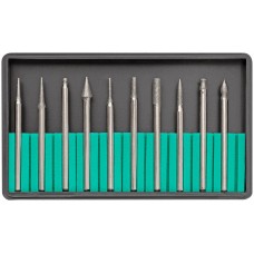 Шарошки, усиленная сталь с алмазным напылением, штифт диам. 3 мм, 10 шт. (36484)