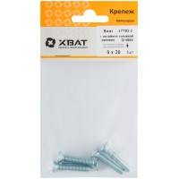 Винт с потайной головкой с полной резьбой оцинкованный DIN 965 6х30 5 шт.(фасовка) (27783-2)