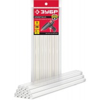 Клеевые стержни 11?200 мм универсальные прозрачные 12 шт ЗУБР 06854-12