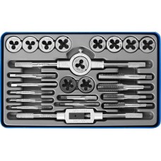 Набор метчиков и плашек 24 предмета сталь Р6М5 Профессионал ЗУБР 28110-H24