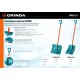 Снеговая лопата FIBER-500, фиберглассовый черенок, пластиковый ковш 500мм GRINDA 39940