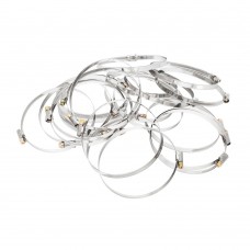 Хомуты нержавеющая сталь, Стандартное болтовое крепление 100-120 мм, 25 штук в упаковке, ширина 9 мм Сибртех (47589)