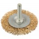 Корщетка дисковая прямая, со шпилькой, стальная латунированная волнистая проволока 50 мм (38462)