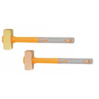 Кувалда тупоносая (немецкий тип) 1 кг BeCu рукоятка фиберглас искробезопасная 192B-1004, HORTZ