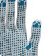 Перчатки х/б, ПВХ покрытие, Точка, 5 пар в упаковке, 7 класс (67718)