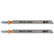 Полотна по дереву, HCS, шлифованные под свободным углом, реверсивные зубья, 100/74/2,5 мм (T101BR), 2 шт. (40896)