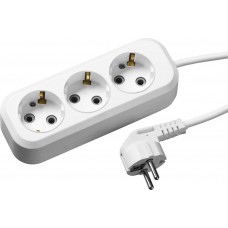 Бытовой удлинитель ПВС 3 х 0.75 мм2 2200 Вт 3 гн. 3 м СИБИН У-30 55034-3