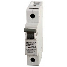 Автоматический выключатель ВА-60П, 1P, 63А, B, 6кА, Премиум СВЕТОЗАР SV-49011-63-B