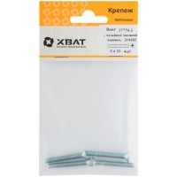 Винт с потайной головкой с полной резьбой оцинкованный DIN 965 5х35 4 шт.(фасовка) (27776-2)