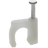 Скоба-держатель круглая с оцинкованным гвоздем 10 мм, 40 шт Профессионал СД-К ЗУБР 45111-10