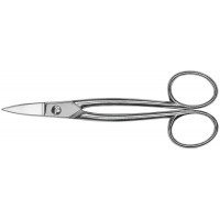 Ножницы ювелирные 175 мм, изогнутые лезвия, ручки с кольцами, Ni D75-1 ER-D75-1