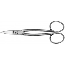 Ножницы ювелирные 175 мм, изогнутые лезвия, ручки с кольцами, Ni D75-1 ER-D75-1