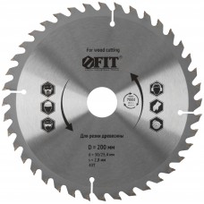 Диск пильный для циркулярных пил по дереву 200 х 30/25,4 х 40T (37746)
