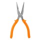 Длинногубцы прямые Classic, 200 мм, шлифованные, пластмассовые рукоятки Sparta (17163)
