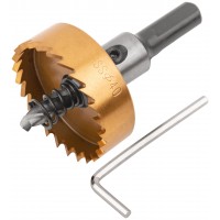 Коронка кольцевая по металлу, HSS сталь, титановое покрытие 40 мм (36872)