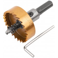 Коронка кольцевая по металлу, HSS сталь, титановое покрытие 40 мм (36872)