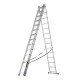 Лестница, 3 х 14 ступеней, алюминиевая, трехсекционная, Сибртех (97824)