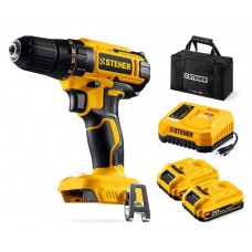 Дрель-шуруповерт 20 В, 40 Н·м, 2 АКБ LMS (2 А·ч), сумка STEHER CD-40-22