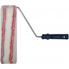 Валик полиакрил. нитяной, Профи, белый с сер. и крас.полос., бюг. 8 мм, д. 55/91 мм, ворс 18 мм, 300 мм (02390)