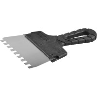 Шпатель фасадный нержавеющий 150 мм зуб 8?8 мм пластиковая ручка ЗУБР 10078-15-08