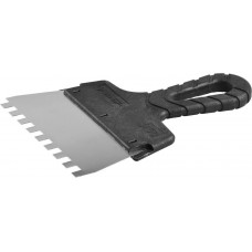 Шпатель фасадный нержавеющий 150 мм зуб 8?8 мм пластиковая ручка ЗУБР 10078-15-08