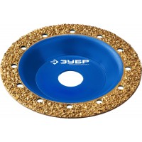 Чашка обдирочно-шлифовальная плоская №2, среднее зерно, 125 мм, ВК8 ЗУБР Профессионал 33430-2