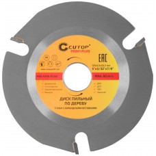 Диск пильный по дереву для УШМ, 3 зуба с карбидными вставками Cutop Profi Plus 125x2,2x22,2мм (75-587)