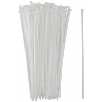 Хомуты нейлоновые для проводов, белые 100 шт., 7,6х400 мм (60382)