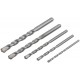 Набор сверл победитовых ударных, цилиндрический хвостовик, 5 шт. (4-5-6-8-10 мм) (34567)