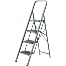Стальная стремянка 4 ступени 95 см c широкими обрезиненными ступенями СИБИН 38807-04_z02