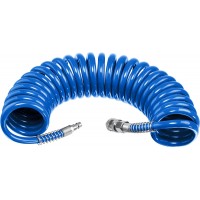 Шланг воздушный спиральный 5 м 6?8 мм 15 бар с фитингами рапид ЗУБР Профессионал 6473-05