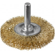 Щетка дисковая для дрели 50 мм, витая стальная латунированная проволока 0.3 мм ЗУБР Профессионал 3520-050_z02