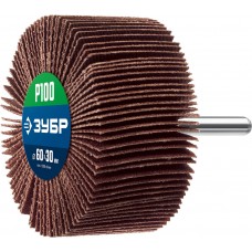 Круг шлифовальный лепестковый d 60 x 30 мм, P100, на шпильке d 6 мм ЗУБР Профессионал 36602-100_z01